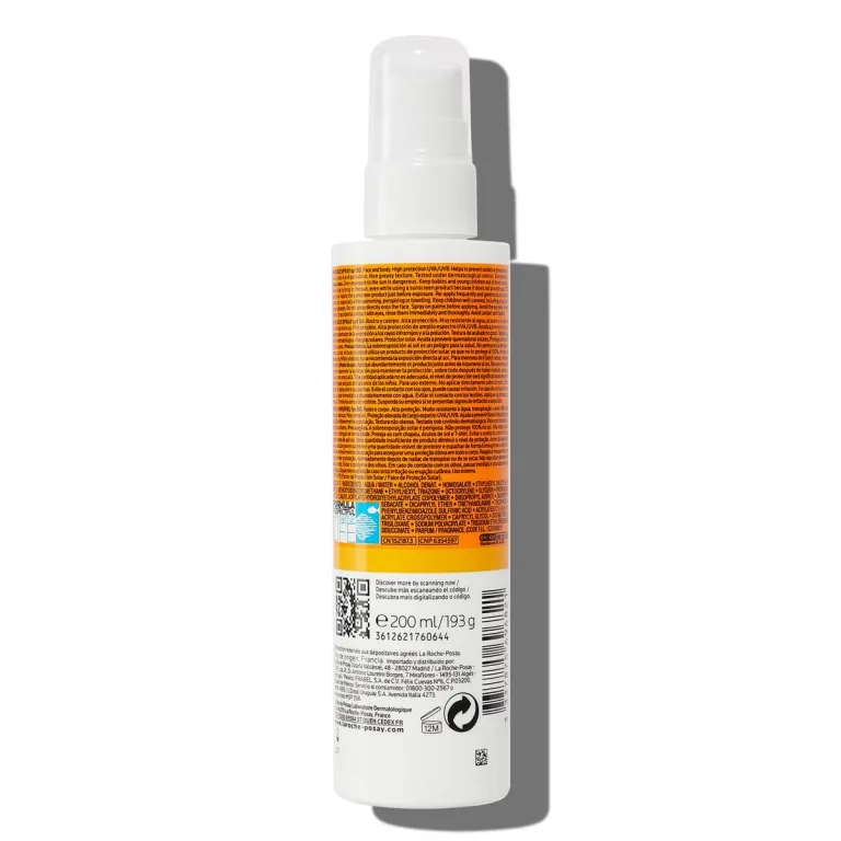 ANTHELIOS SPRAY INVISIBLE SPF30 200ML BSS Back